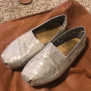 Silver Sparkly TOMS